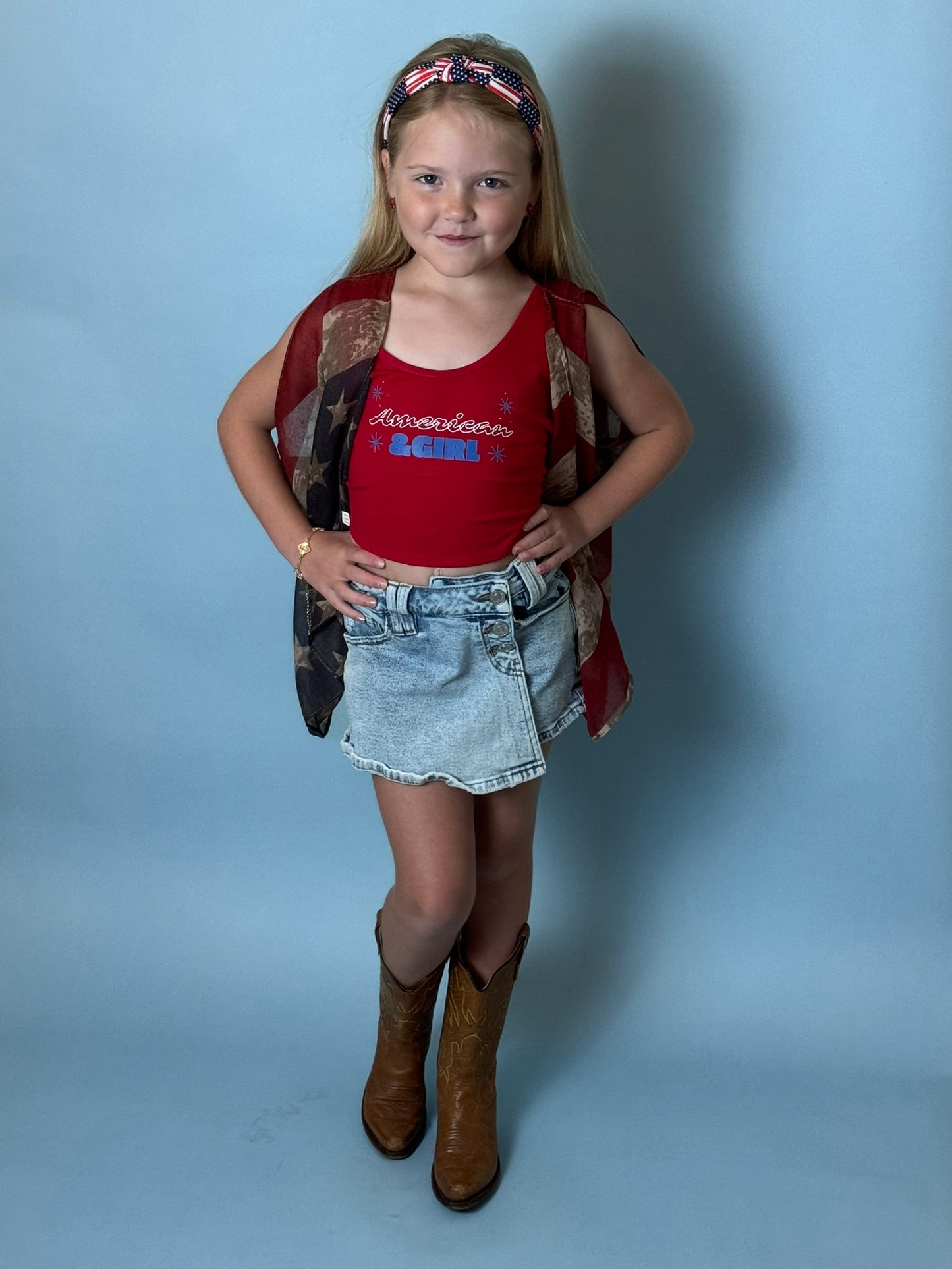 Kids' American Flag Kimono