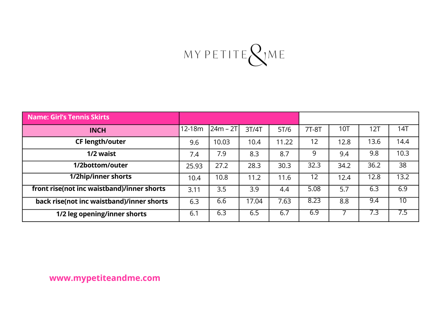 Kid's Uniform High Waisted Performance Athletic Skirt