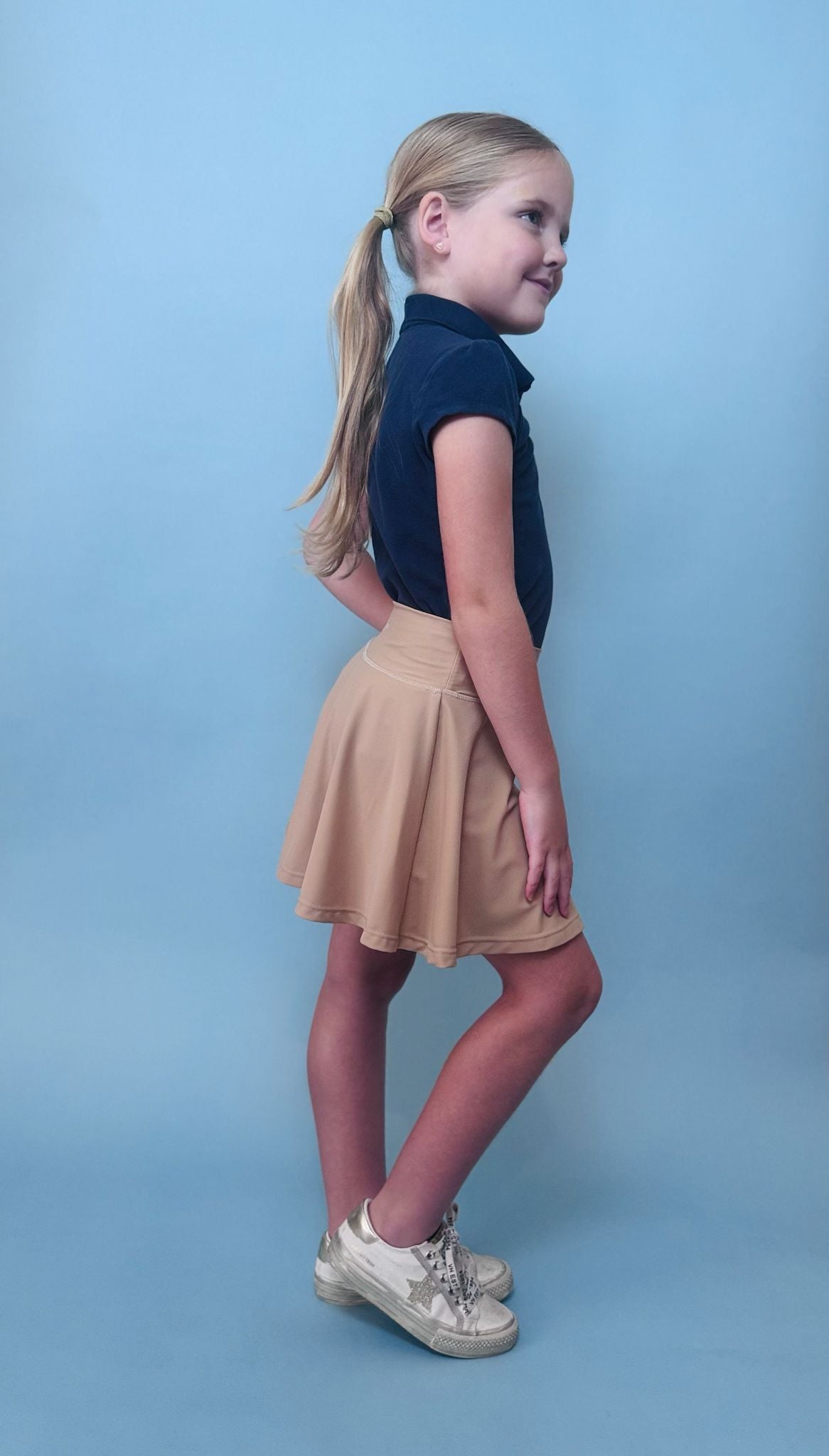 Kid's Uniform High Waisted Performance Athletic Skirt