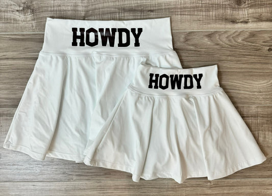 Game Day Athletic Tennis Skirts in Howdy