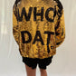 Who Dat Sequin Bomber Jacket for Women