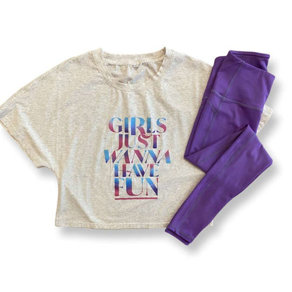 Mommy and Me Matching Set: Shirts Say "Girl's Just Wanna Have Fun" Matching Set