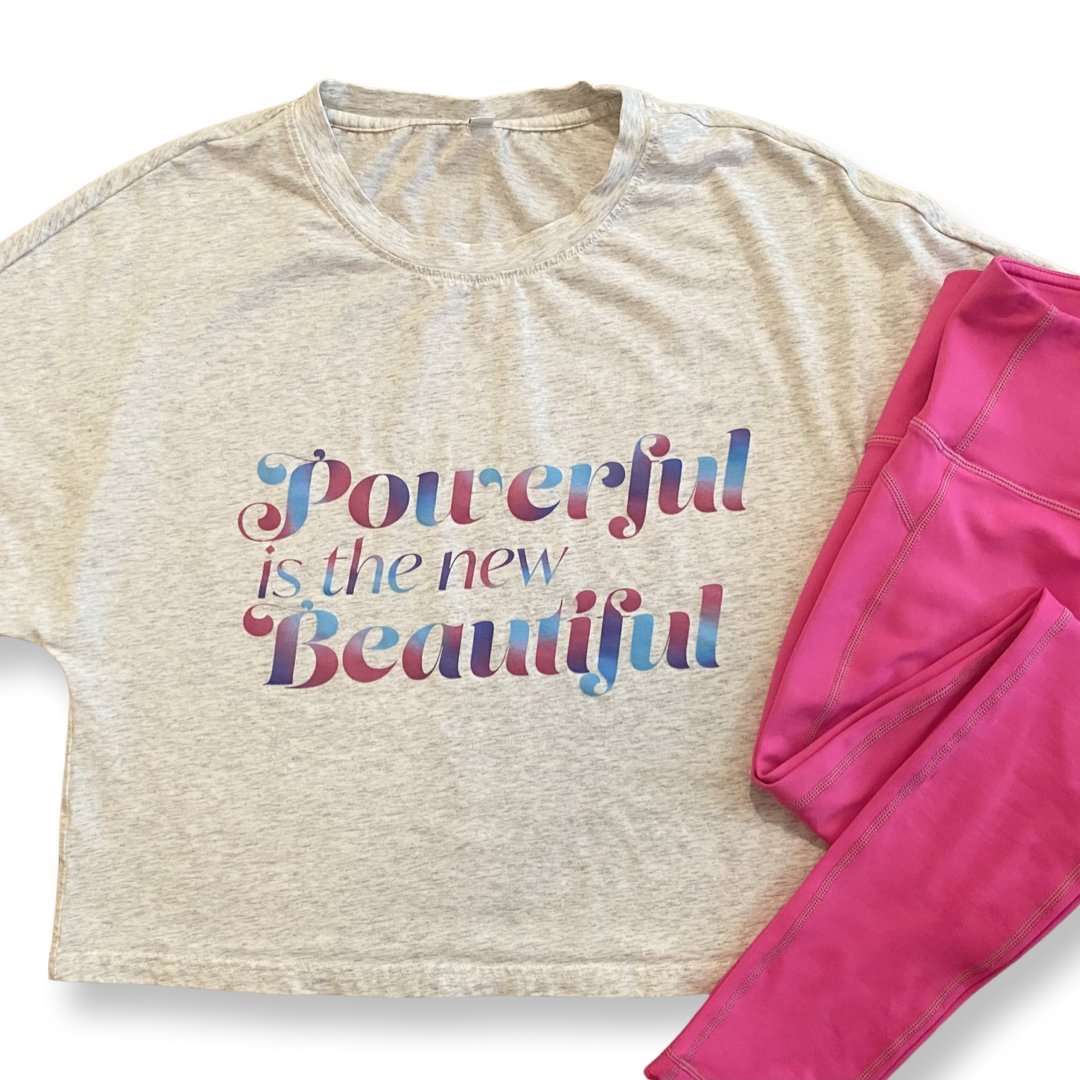 Mommy and Me Set: Shirt Says "Powerful Is the New Beautiful"