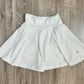 Kid's and Tween White Athletic Tennis Skirt – High-Waisted with Built-In Shorts