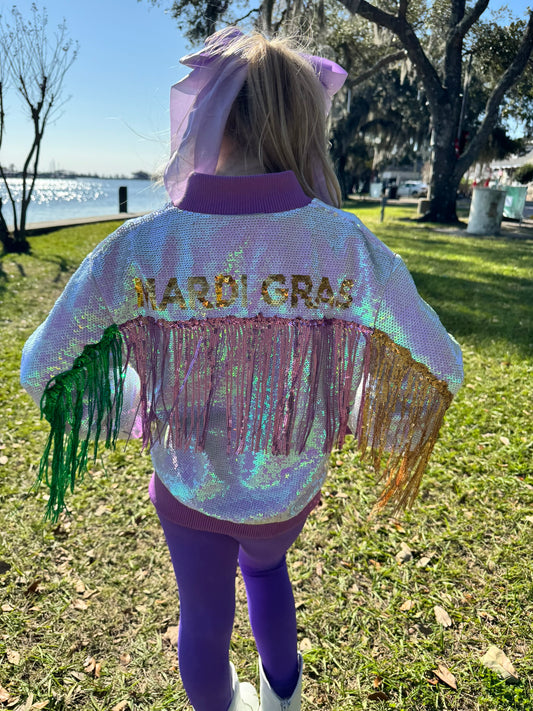 Kid's Mardi Gras Fringe Jacket