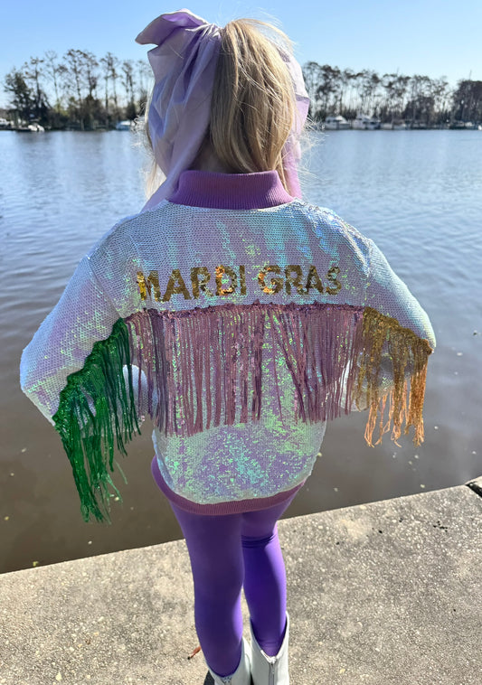 Kid's Mardi Gras Fringe Jacket