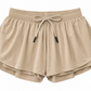 Khaki Butterfly Shorts Uniform Shorts