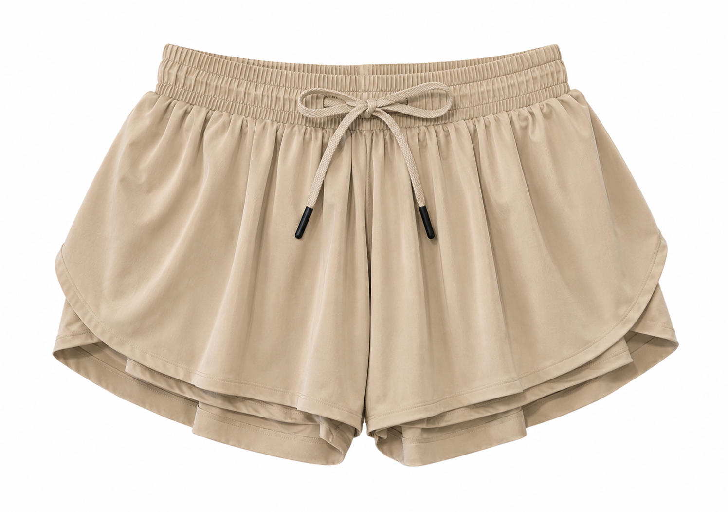 Khaki Butterfly Shorts Uniform Shorts