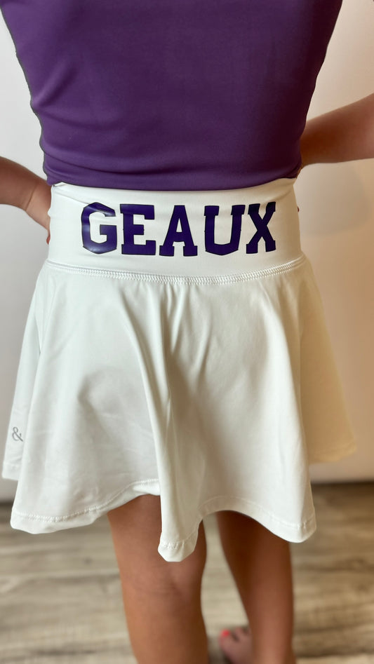 Game Day Athletic Tennis Skirts in Geaux