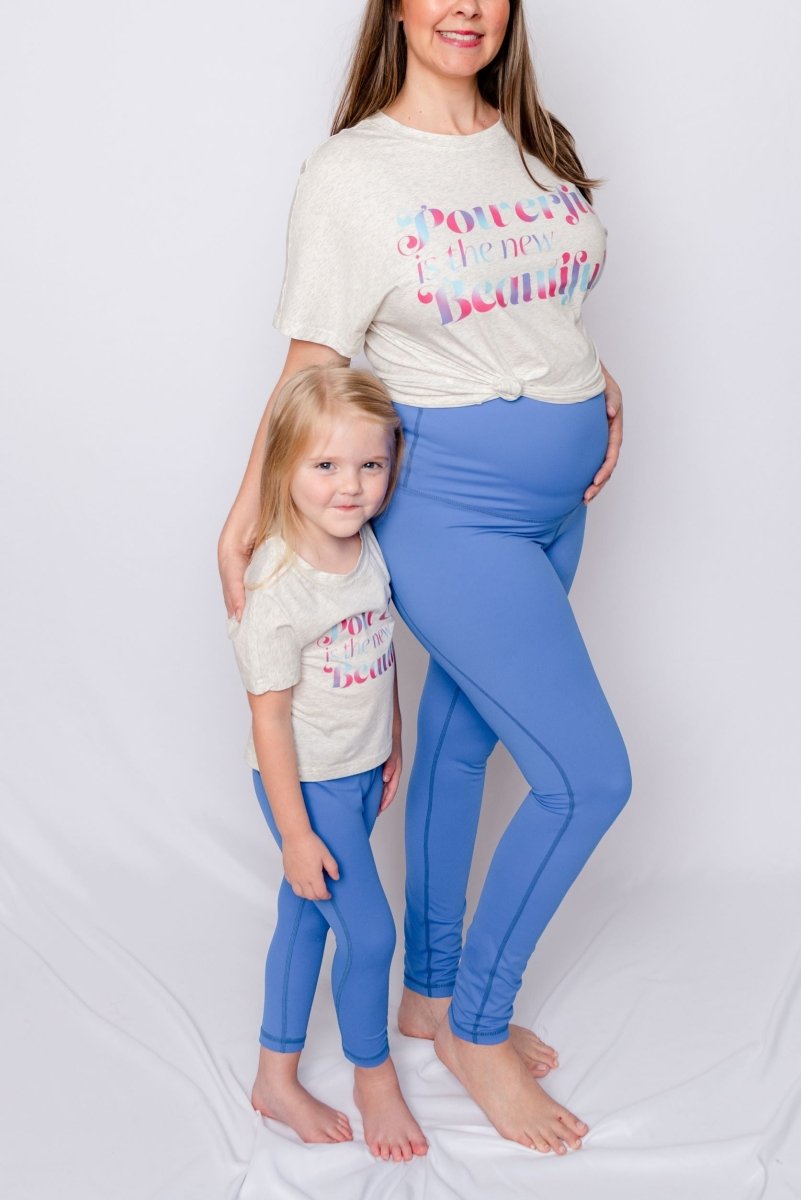 Maternity Mommy and Me Athletic Pants - Blue