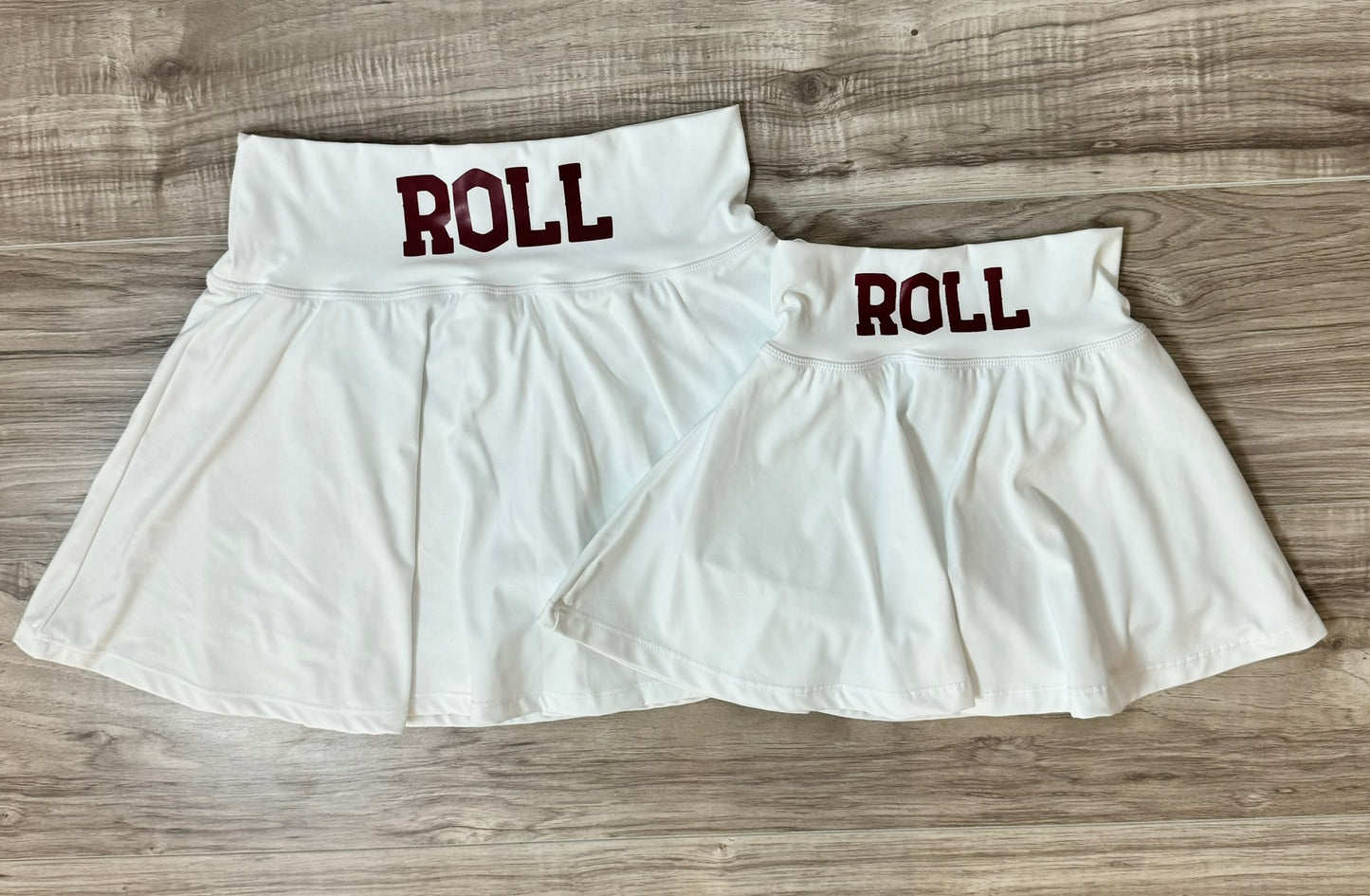 Game Day Athletic Tennis Skirts in Roll