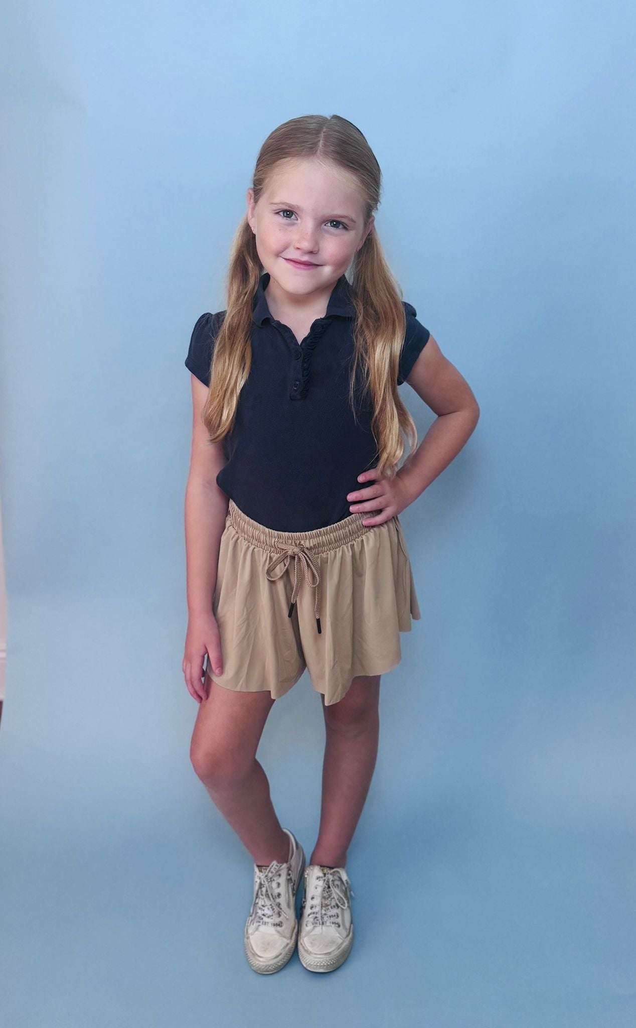 Girls Uniform Flowy Butterfly Shorts