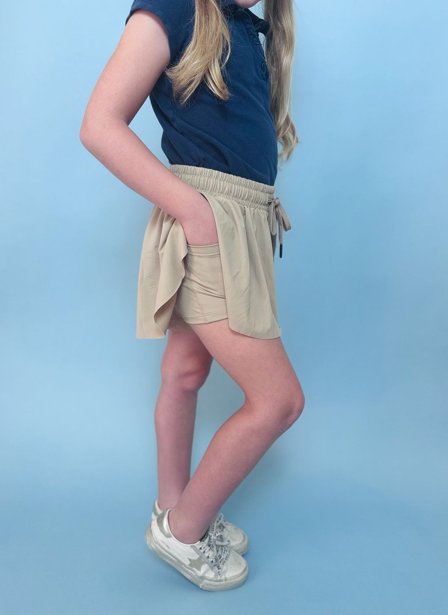 Girls Uniform Flowy Butterfly Shorts