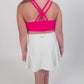 Kid's and Tween White Athletic Tennis Skirt – High-Waisted with Built-In Shorts
