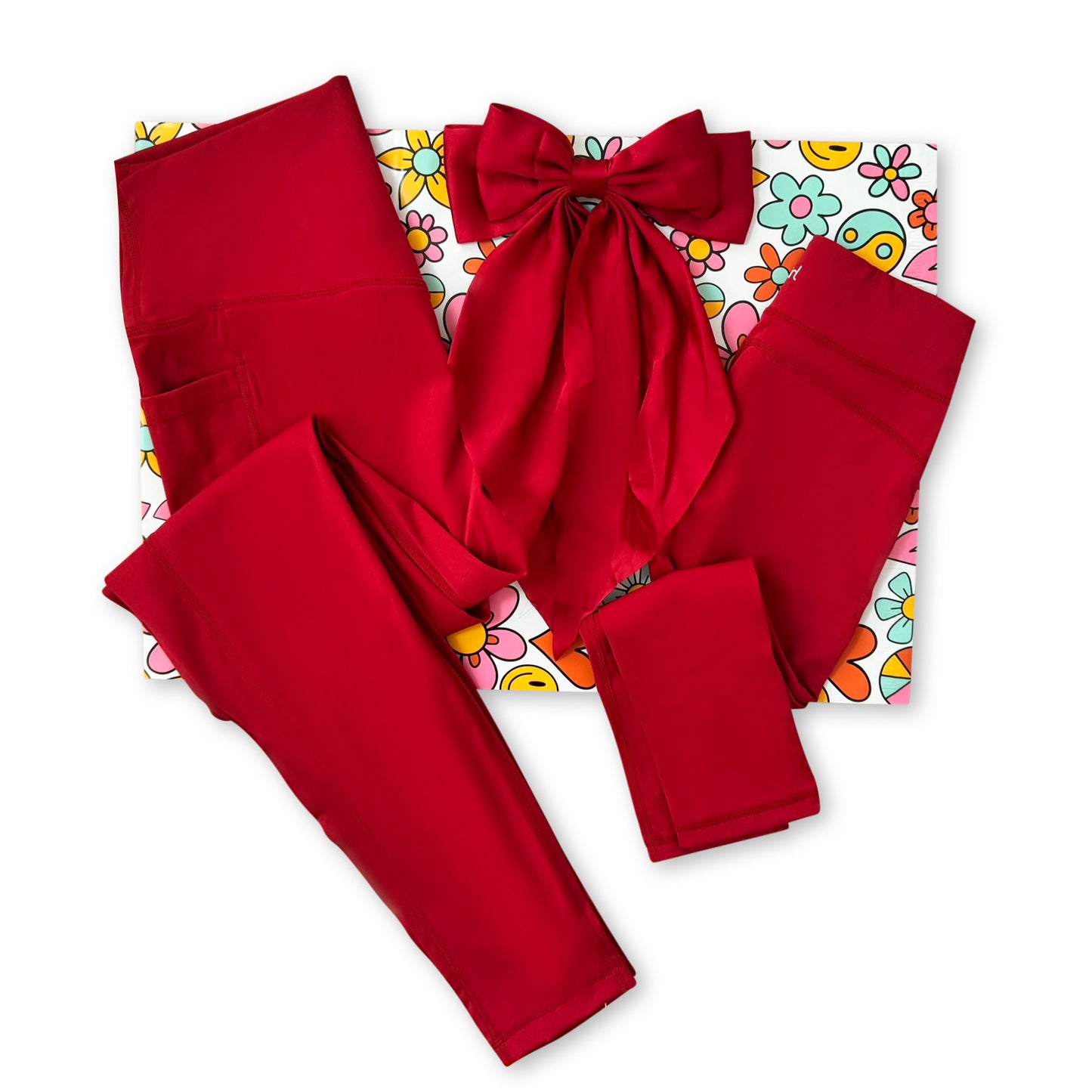 Valentine's Day Mommy and Me Red Legging Set with Bow