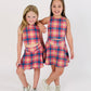 Kid's Two-Piece Matching Tennis Skirt and Tank Set – Fall Plaid Print